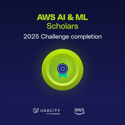 AWS AI and ML Scholars 2025 badge