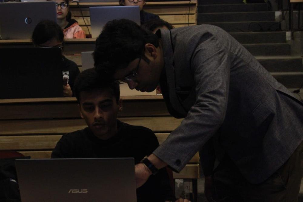 Mentoring a student at a hackathon